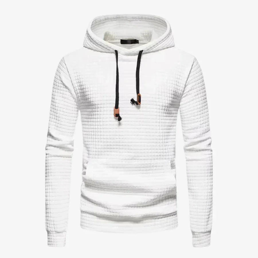 Herren Karomuster Hoodie in lockerer Passform. Bequemer & vielseitiger Kapuzenpullover für stilbewusste Männer.