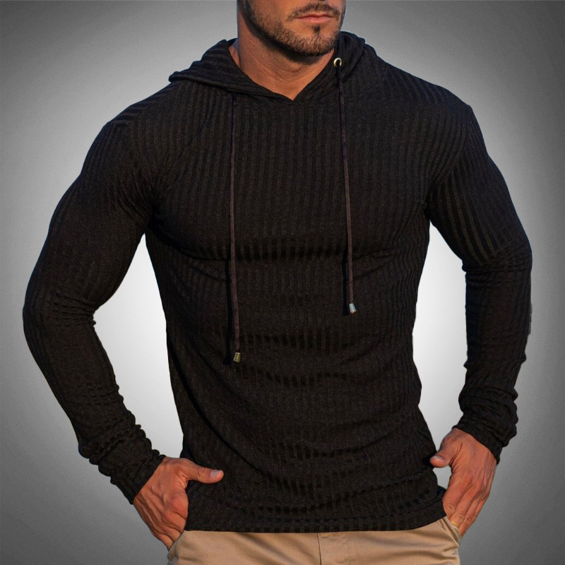 Herren Hoodie Pullover, modern & schmal geschnitten, mit Kapuze. Ideal für Freizeit & Alltag.