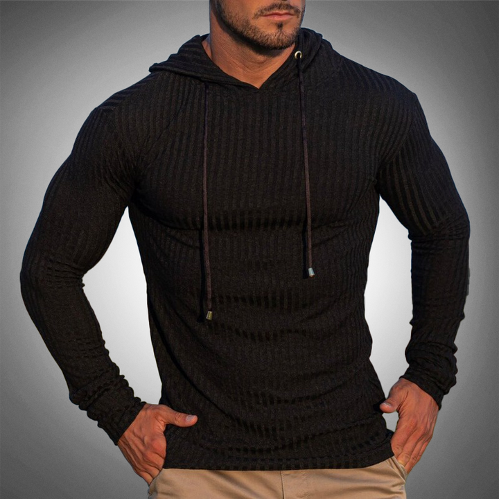 Herren Hoodie Pullover, modern & schmal geschnitten, mit Kapuze. Ideal für Freizeit & Alltag.