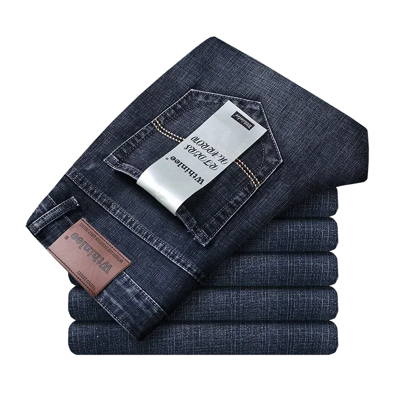 Bequeme Stretch-Herrenjeans mit geradem Bein, langlebig und perfekt für Freizeitmode.
