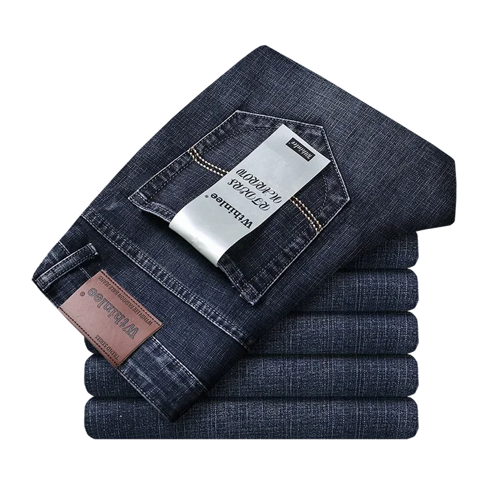 Bequeme Stretch-Herrenjeans mit geradem Bein, langlebig und perfekt für Freizeitmode.
