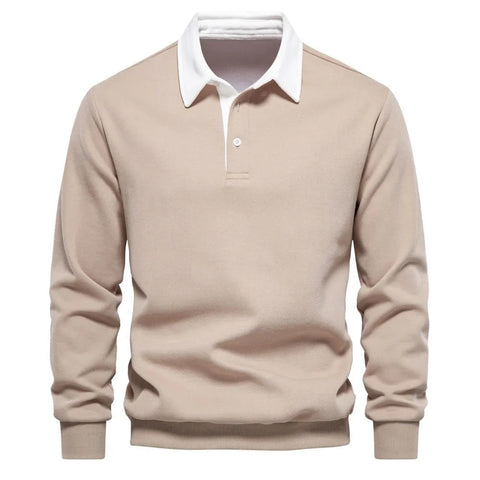 Bequemer Herren Strickpullover mit Kragen und Langarm. Ideal für den Herbst, stilvoll im Büro und in der Freizeit.