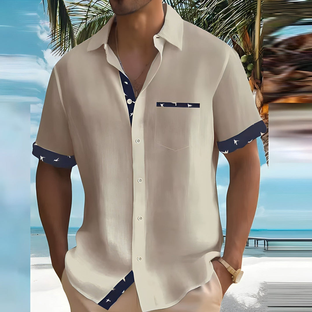 Stilvolles, lässiges Herren Kurzarmhemd für vielseitige Sommer-Outfits. Bequem & atmungsaktiv, perfekt für Freizeit.
