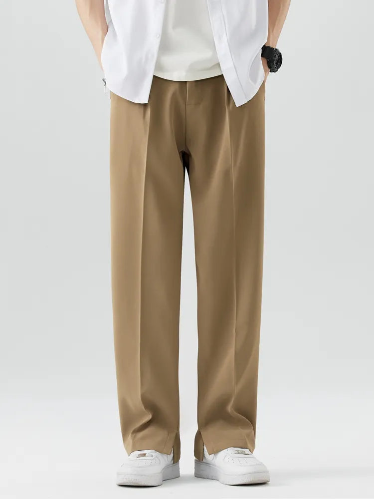 Herren Lässige Gerade Bein Hose für Frühling/Sommer. Bequeme Freizeithose für entspannten Alltag.