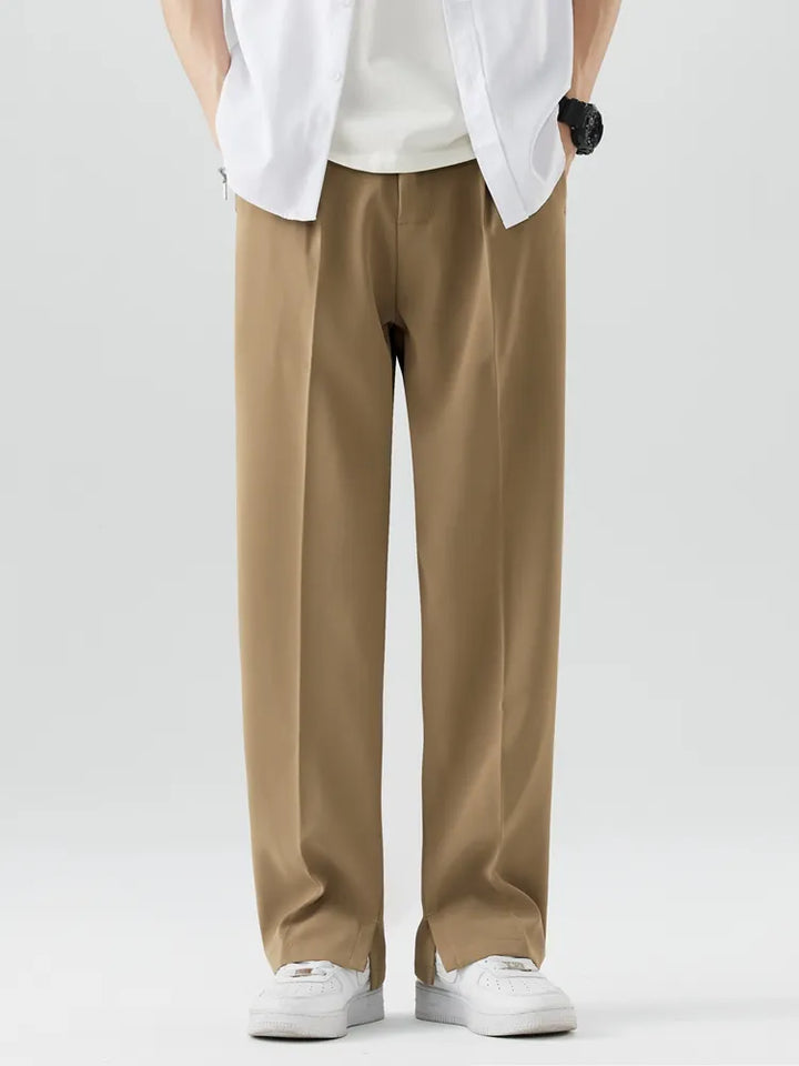 Herren Lässige Gerade Bein Hose für Frühling/Sommer. Bequeme Freizeithose für entspannten Alltag.