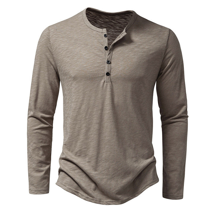 Vielseitiges Herren Langarm Henley-Shirt, sportlich & bequem. Perfektes Oberteil für Freizeit, Alltag und entspannte Looks.