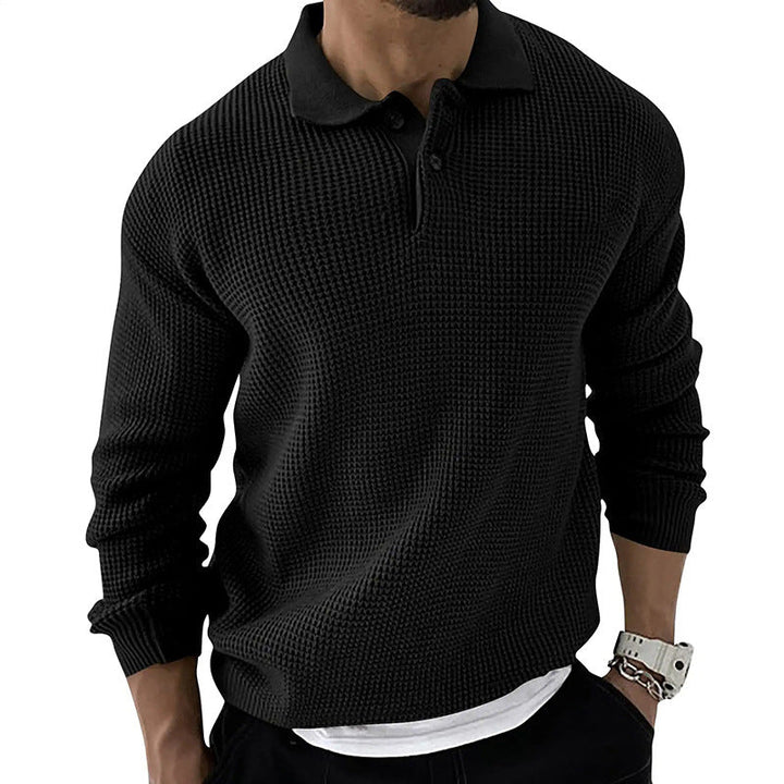Vielseitiges Herren Langarm-Polohemd für elegante Casual-Looks. Ideal für Büro, Freizeit & Alltag. Komfortables Oberteil.