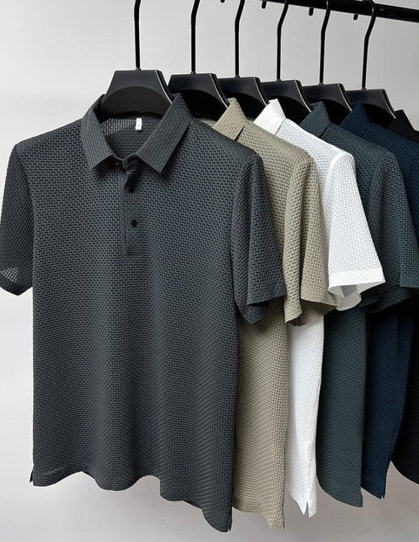 Vielseitiges Herren Poloshirt mit langen Ärmeln, ideal für Freizeit, Büro und elegante Herbstgarderobe.