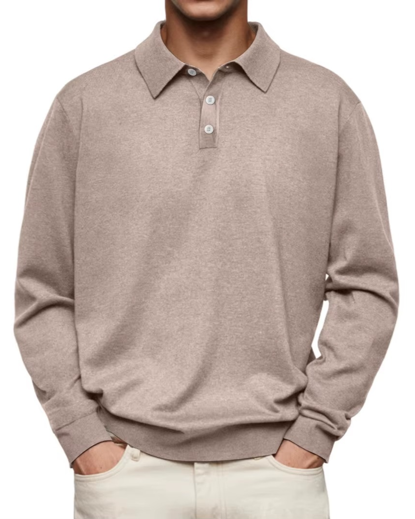 Stilvolles Herren Langarm-Polo als Oberteil für einen gepflegten Look zu jedem Anlass, mit hohem Komfort.