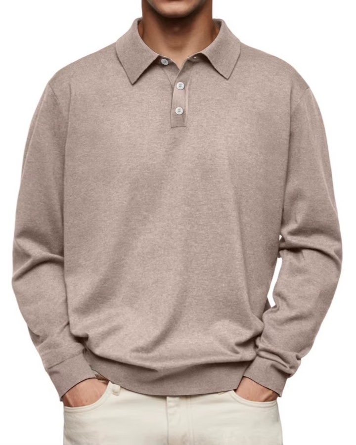 Stilvolles Herren Langarm-Polo als Oberteil für einen gepflegten Look zu jedem Anlass, mit hohem Komfort.