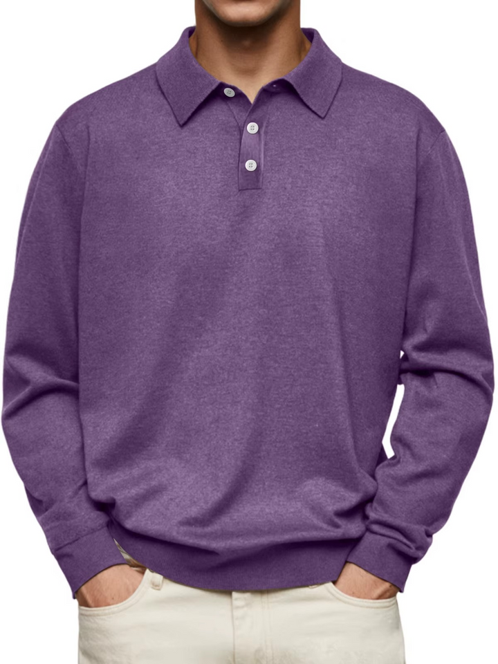 Herren Langarm-Poloshirt für zeitlose Eleganz, kombiniert mit höchstem Tragekomfort den ganzen Tag.