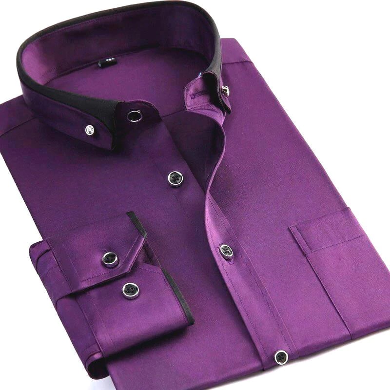 Klassisches Herren Langarmhemd, ideal für Frühling & Herbst. Komfortables Männershirt für elegante & legere Outfits.
