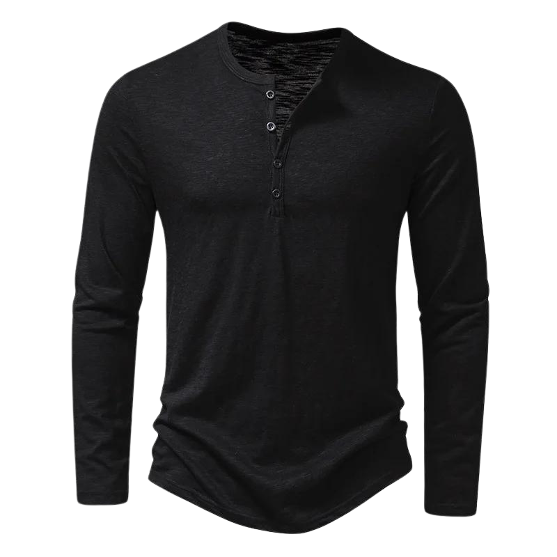 Herren Langarmshirt, marineblau, klassisch geschnitten, für vielseitige Casual-Looks & zeitlose Eleganz.