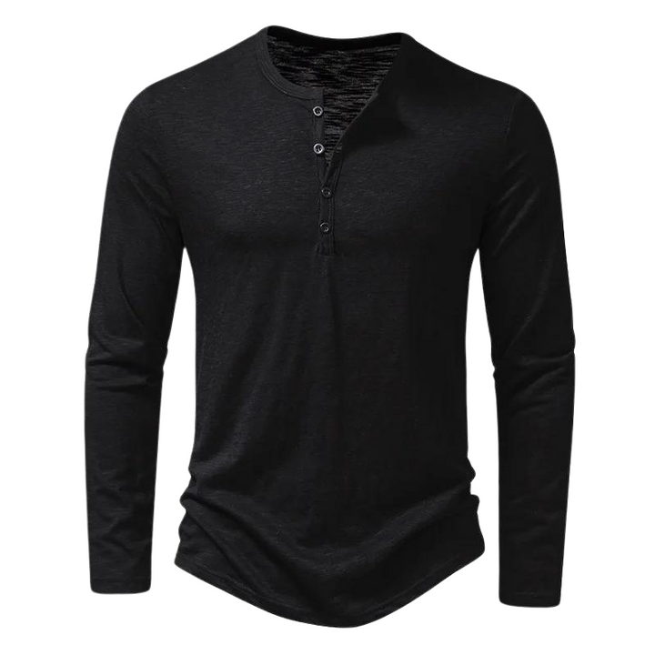 Herren Langarmshirt, marineblau, klassisch geschnitten, für vielseitige Casual-Looks & zeitlose Eleganz.