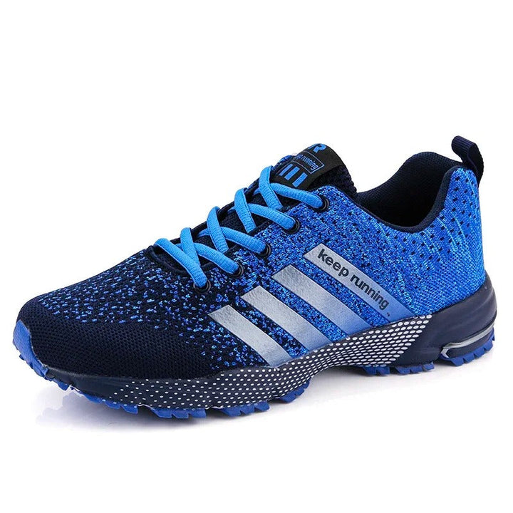 Detaillierte Seitenansicht der Herren Laufschuhe: Modernes Design & optimale Passform für Sportler.