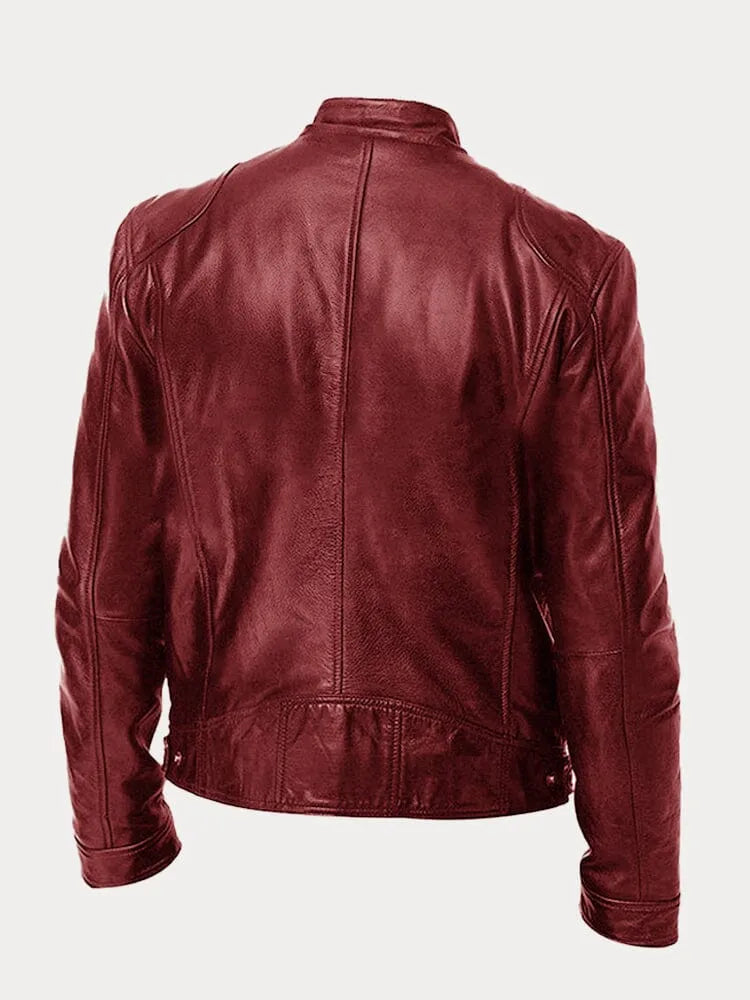 "Herren Lederjacke Daniel, elegant und robust, aus hochwertigem Leder in klassischem Design, mit Reißverschluss und Taschen."
