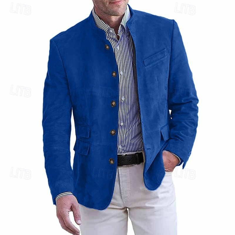 Stilvolle Herren Übergangsjacke als Freizeit- und Alltagsjacke. Perfekt für Frühling und Herbst, mit praktischen Knöpfen.