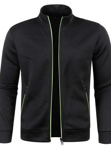 Herren leichte Übergangsjacke, stilvoll & bequem, ideal für Freizeit & Alltag, mit Reißverschluss & Taschen.
