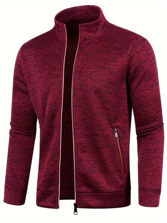 Bequeme Herrenjacke mit Reißverschluss & praktischen Taschen, leichte Outdoor-Übergangsjacke für jeden Tag.