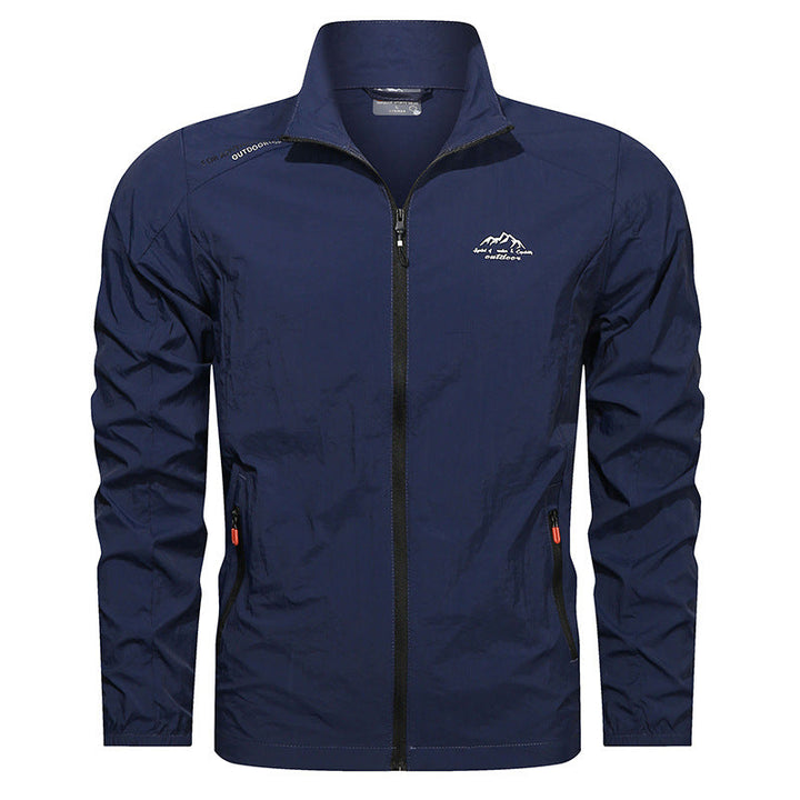 Herren leichte Sportjacke, schnelltrocknend & UV-Schutz, ideal für Herbst-Outdoor-Aktivitäten.