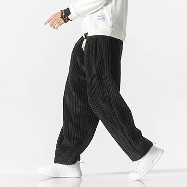 Herren Loose Fit Kordelzug Hose, locker und bequem, ideal für Frühling/Sommer Freizeit & Urban-Looks.