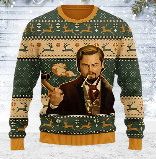 Lustiger Meme-Sweater für Herren. Dieser gemütliche Winterpullover bringt festlichen Spaß in die Weihnachtszeit.