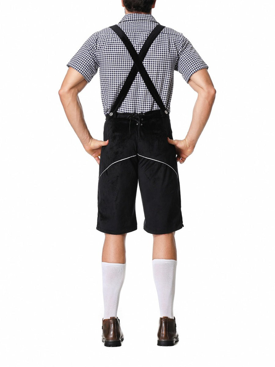 Traditionelles Herren Lederhosen Set für Oktoberfest und Festtage. Komplett Outfit mit Hemd.