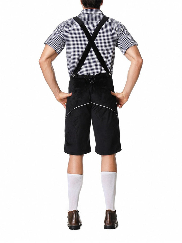 Traditionelles Herren Lederhosen Set für Oktoberfest und Festtage. Komplett Outfit mit Hemd.