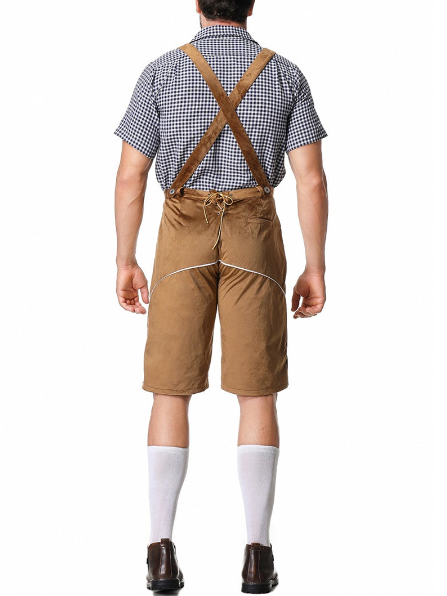 Authentisches Lederhosen Outfit für Herren: Komplettes Set für Oktoberfest, traditionell und stilvoll.