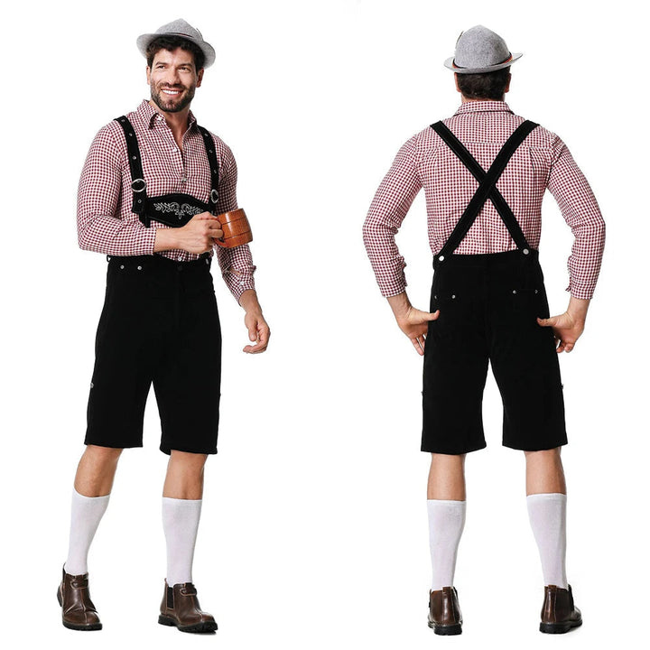 Bequemer & stilvoller Herren Trachten-Dreiteiler: Hose, Hemd & Krawatte für jedes Oktoberfest.