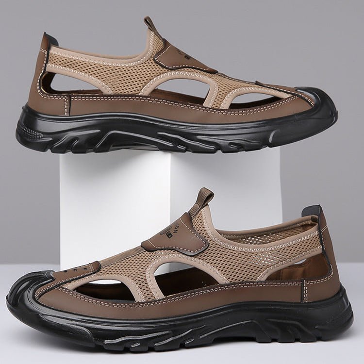 Rutschfeste Herren Sandalen, orthopädisch, atmungsaktiv. Ideale Begleiter für Sommer, Outdoor & Freizeit.