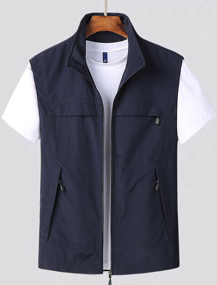 Herren Outdoor Weste, schnelltrocknend und leicht, ideal für Wandern und Trekking im Sommer.