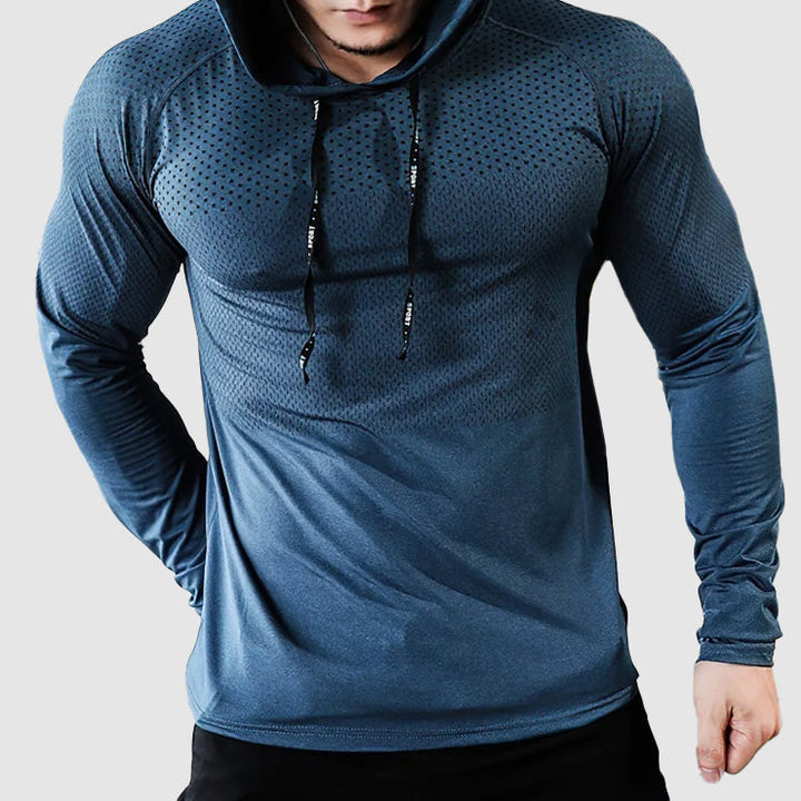 Herren Performance Gym Hoodie, Slim Fit, schnelltrocknend. Ideal für Sport, Fitness & Training.