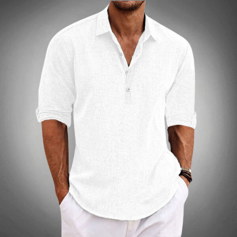Klassisches Herren Polohemd mit Kragen, perfekt für stilvolle Männer-Outfits im Sommer.