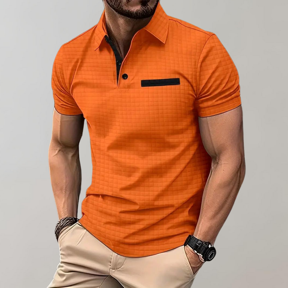 Klassisches Herren Poloshirt: Zeitloses Design, kurzärmlig. Must-have für elegante Herrenmode & den Alltag.