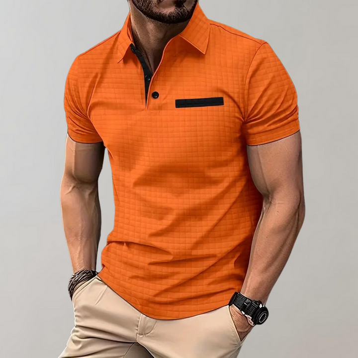 Klassisches Herren Poloshirt: Zeitloses Design, kurzärmlig. Must-have für elegante Herrenmode & den Alltag.