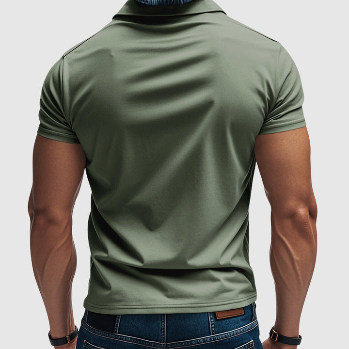 Klassisches Herren-Poloshirt für Büro & Freizeit. Kurzarmoberteil in Weiß, Schwarz oder Grau, bequem & elegant.