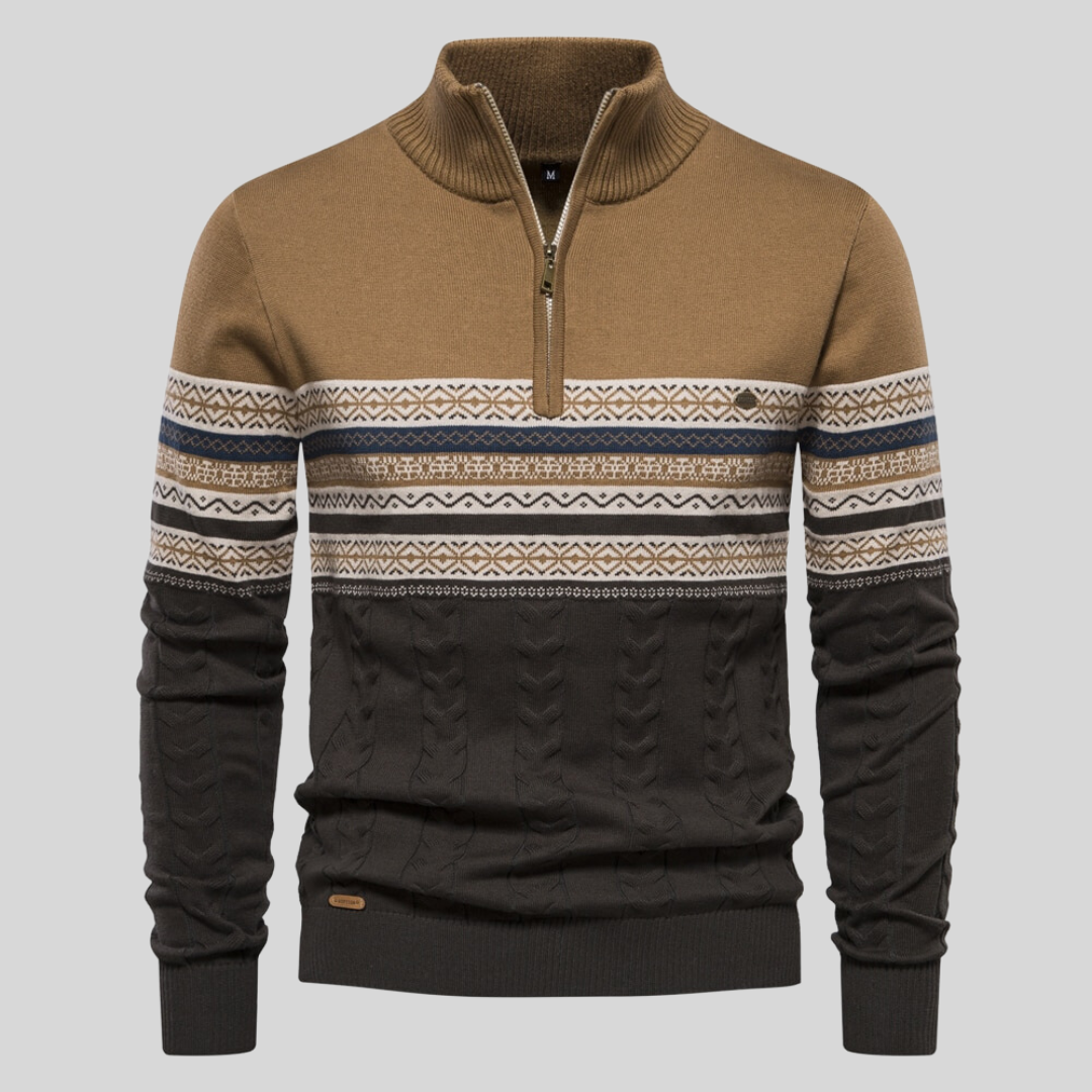 Herren Pullover Langarm Rundhals in dunkelblau, klassischer Strick für stilvollen Alltag & Freizeit.