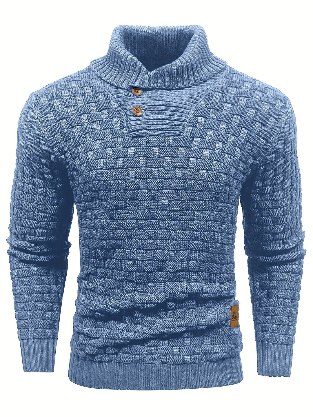 Freizeit Pullover für Herren: Waffelstruktur, Schalkragen, Strick – komfortabel & stilvoll.