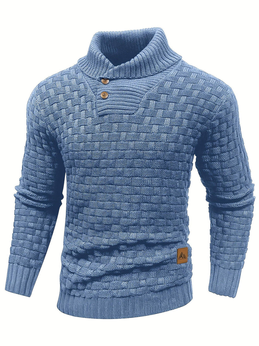Moderner Herren Strickpullover mit Waffelstruktur, Schalkragen – ein Must-have für Winter.