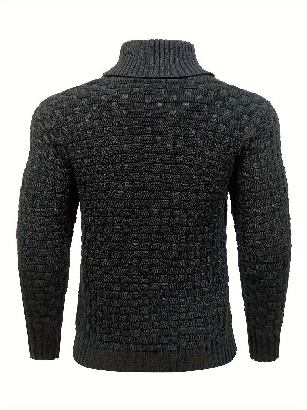 Herren Oberteil: Warmer Pullover mit Waffelstruktur & Schalkragen, perfekt für kühle Tage.