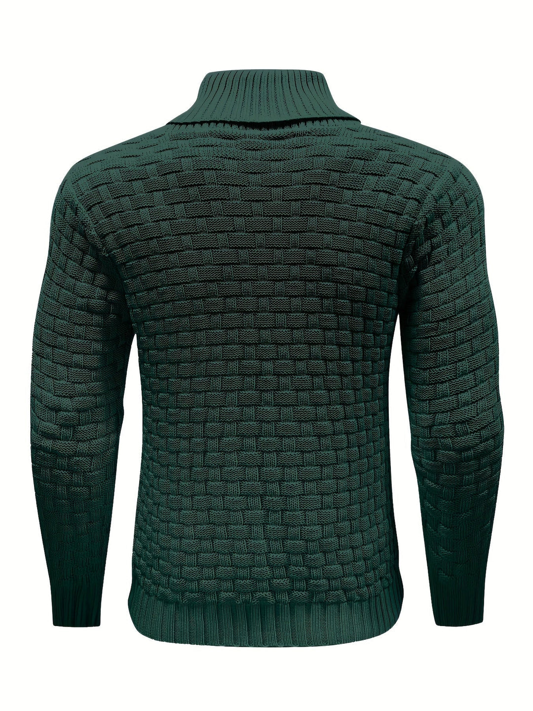Eleganter Herren Pullover mit Waffelstruktur, Schalkragen – für einen gepflegten Look.