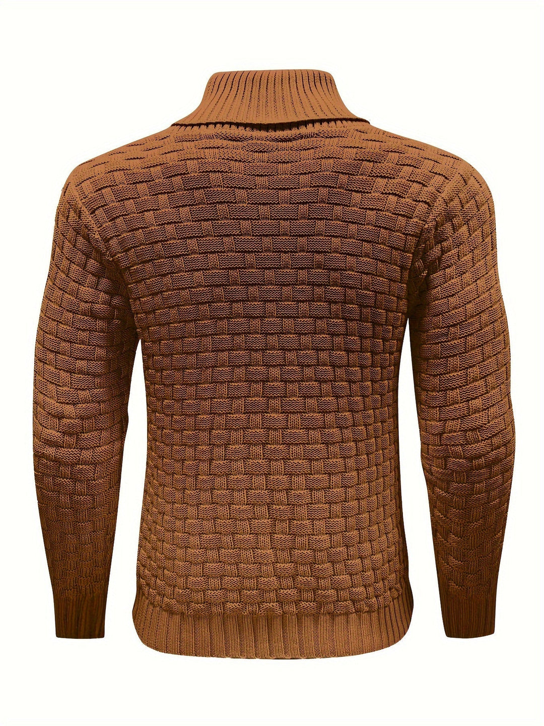 Eleganter Herren Winterpullover mit Waffelstruktur & Schalkragen – der perfekte Begleiter.
