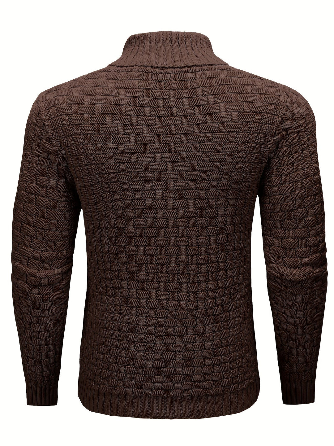 Stilvoller Herren Pullover mit Waffelstruktur, Schalkragen – ein Statement-Piece für Winter.