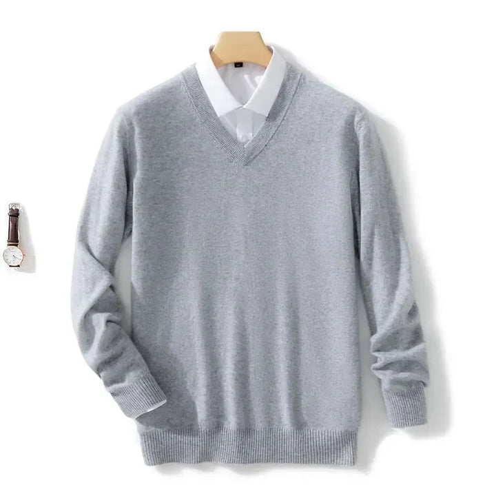 Eleganter Herren V-Ausschnitt Pullover. Perfekt für Business Casual, Freizeit & lässige Looks. Leicht & bequem.