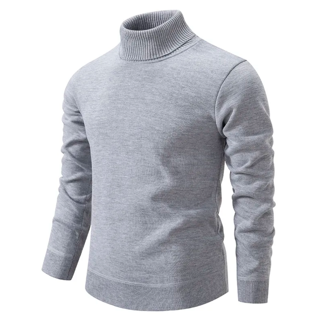 Warmer Herren Rollkragenpullover, Feinstrick, Langarm, perfekt für Freizeit & elegante Wintermode.