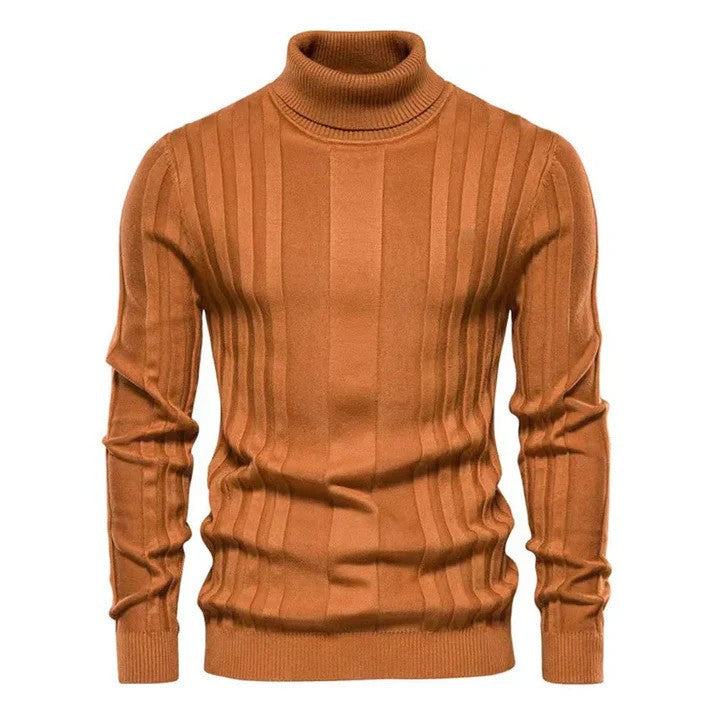 Eleganter Herrenpullover mit Rollkragen, Langarm. Vielseitig für Alltag und gehobene Freizeitkleidung.