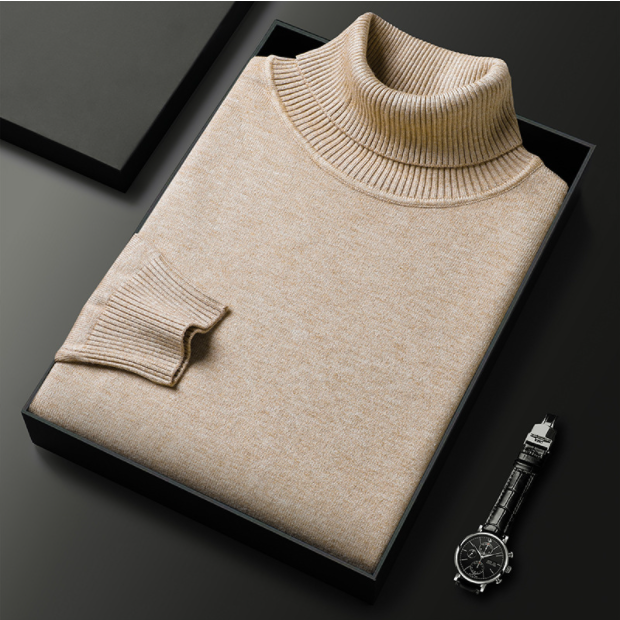 Langärmliger Herren Rollkragenpullover "Zuri", vielseitig kombinierbar. Idealer Winterpullover für stilbewusste Männer.