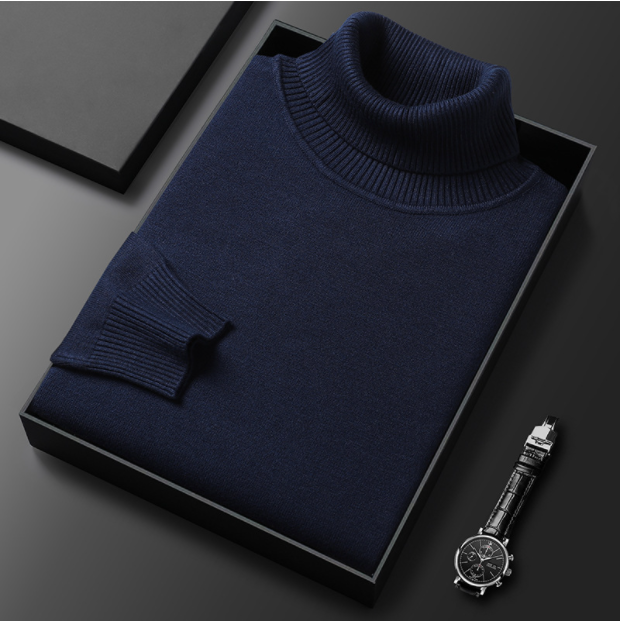 Feinstrick-Herren Rollkragenpullover "Zuri" aus weichem Material. Idealer Wärmespender für den Winter.