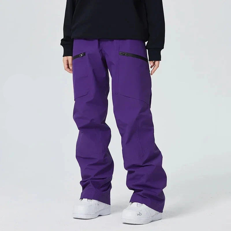 Bequeme Herren Skihose/Snowboardhose mit Cargotaschen, wasserdicht & warm für Piste & Freizeit.